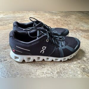 On Running Black and White Athletic Shoes